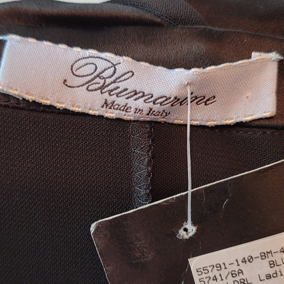 Blumarine Black V Neck Sleeveless Crystals Long Dress size I 48 - Picture 8 of 14